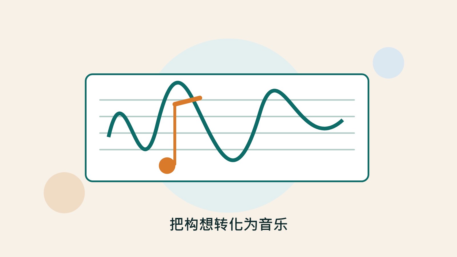 音符、节奏轨道与空白乐谱交织在一起的原创音乐创作插图